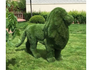 Скульптура топиарий Лев стоячий